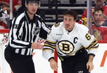 Bruins’ Brad Marchand returns to ice, will travel for Game 5