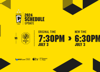 Columbus Crew-Nashville SC match to kick off at 6:30 p.m. ET on Wednesday, July 3