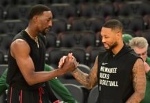 Bam Adebayo Spotted Hanging Out With Damian Lillard At WNBA Game