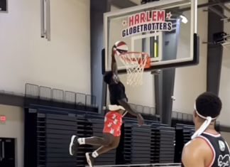 Dolphins WR Tyreek Hill joins Harlem Globetrotters for high-flying dunk