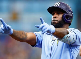 Rays’ Randy Arozarena scratched, then enters as pinch hitter