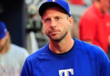 Rangers’ Scherzer feeling better, hopes to pitch in 2024, ’25