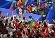 Euro 2024: Ronaldo narrowly avoids fans jumping out of the crowd