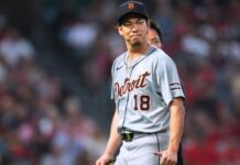 Tigers pitcher Kenta Maeda OK after being hit by liner