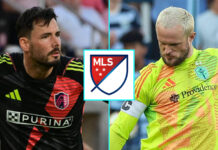 Swiss model goalkeeper and Swiss cheese collide