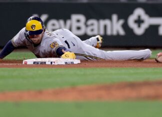 Brewers’ Garrett Mitchell makes ’24 debut, singles in loss to Rockies