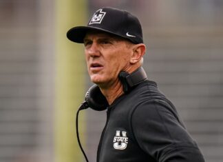 Utah State has announced its intention to fire football coach Blake Anderson