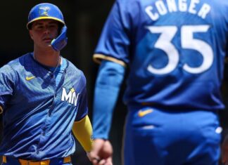 Twins’ Jose Miranda ties MLB record with 12th straight hit