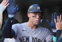 Judge sets Yankees record with 34 home runs before All-Star break
