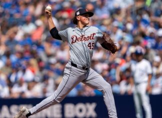 Tigers RHP Reese Olson exits start due to sore shoulder