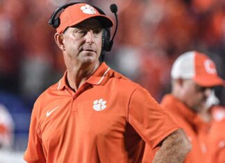 Clemson coach Dabo Swinney was banned from voting in the election