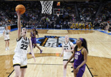 The women’s NCAA Final Four is set after Iowa wins its rematch against LSU : NPR