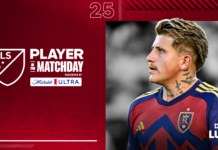 Real Salt Lake’s Diego Luna named Player of the Matchday