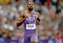 Noah Lyles reaches 200m semi-finals in bid for sprint triple