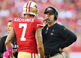 Jim Harbaugh: Colin Kaepernick won’t coach Chargers this year
