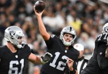 Raiders’ starting QB still in air as Pierce says he’ll ‘sleep on it’