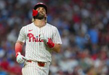 Phillies’ Bryce Harper downplays elbow, wrist issues