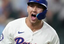 Wyatt Langford’s grand slam lifts Rangers over Yankees