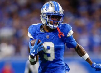 Lions’ Jameson Williams practicing while awaiting possible ban