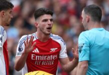 Referee right to send off Declan Rice – Premier League panel