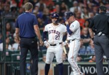 Astros’ Altuve exits vs. Athletics with right side discomfort
