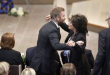 David Beckham among mourners at Sven-Göran Eriksson’s funeral