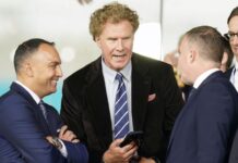 Actor Will Ferrell attends Leeds-Burnley Championship match