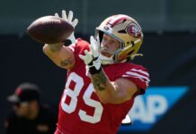 49ers’ George Kittle expects to play; Deebo Samuel practices