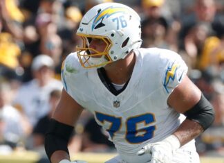 Source – Chargers rookie OT Joe Alt has sprained MCL