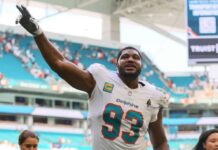 Dolphins DL Calais Campbell still going strong in Year 17