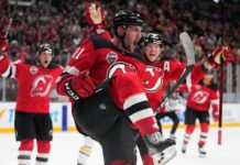 Devils top Sabres 4-1 in NHL regular-season opener in Prague