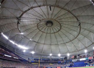 Roof at Tropicana Field sustains major damage from Hurricane Milton