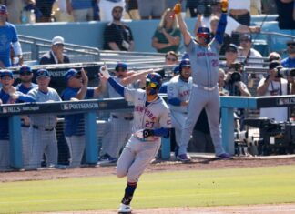 Mark Vientos slam lifts Mets to Game 2 win, ties NLCS vs. Dodgers