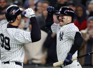 Judge homers as Yankees best Guardians in Game 2 of ALCS