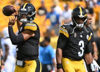 Steelers QB Russell Wilson takes first-team reps in practice