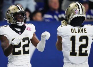 Saints WRs Shaheed (knee), Olave (concussion) ruled out for TNF