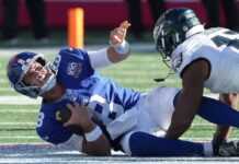 Giants, seeking ‘spark,’ pull Daniel Jones in loss to Eagles