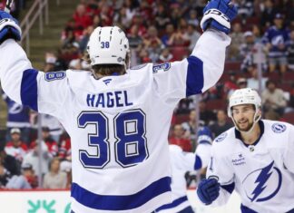 Brandon Hagel’s natural hat trick powers Tampa Bay Lightning