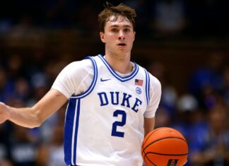 Rising star, Duke University student Cooper Flagg inks with Gatorade