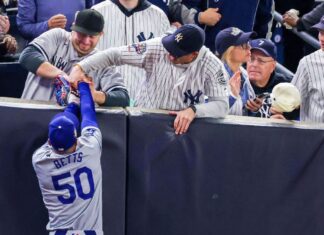 Yankees fans who tackled Mookie Betts were banned from World Series Game 5